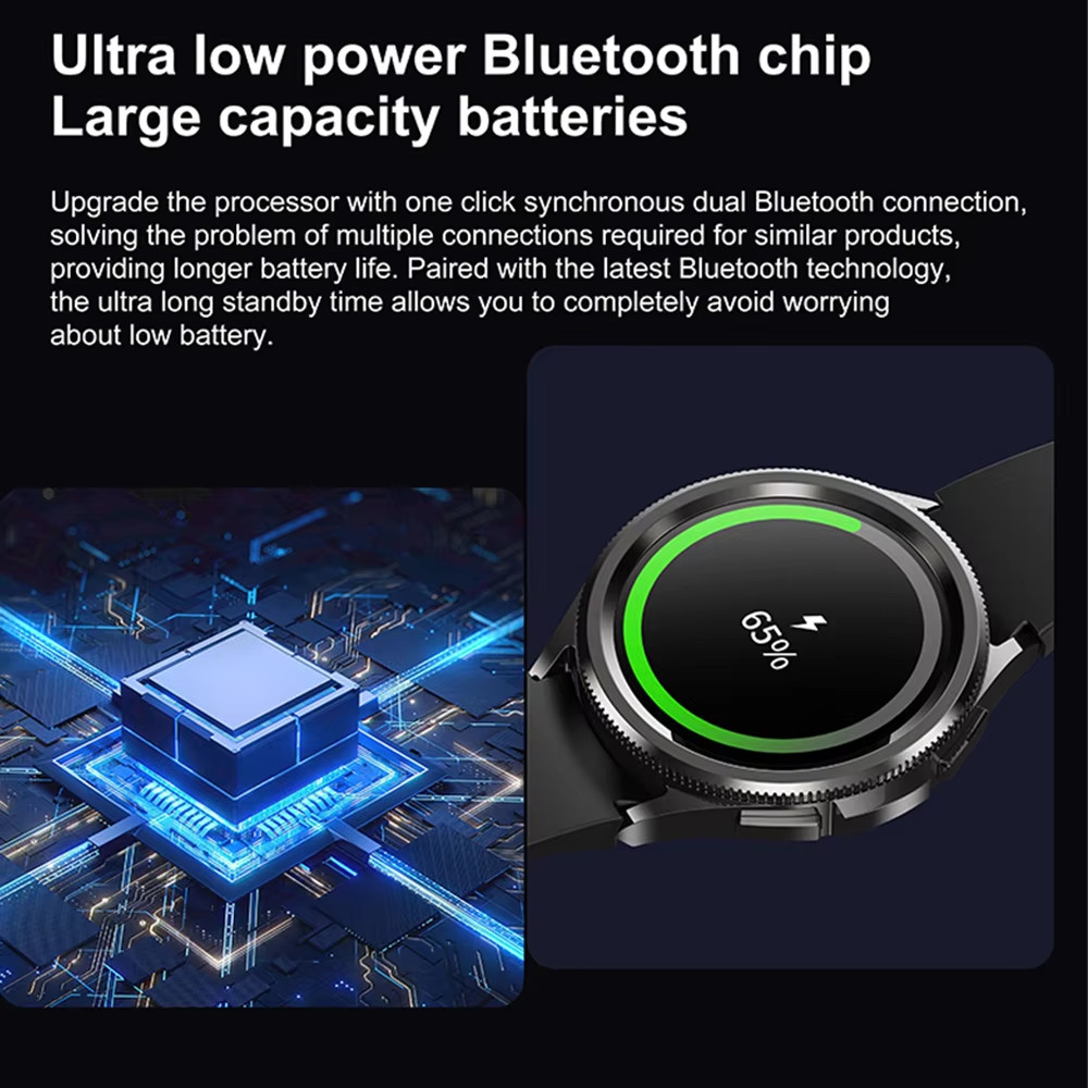 Smart Watch 6 Classic: GPS, health tracking, heart rate, waterproof, BT.