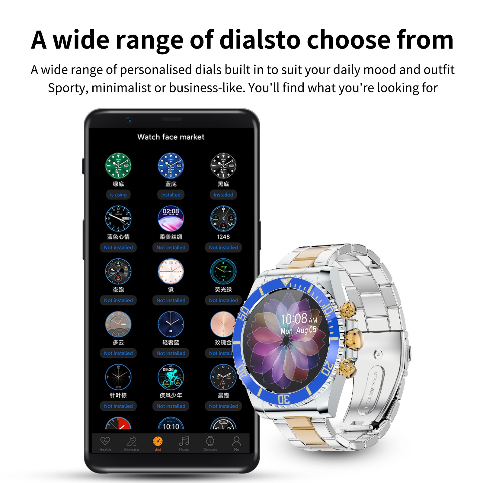 AW12 New Style Luxury Smart Watch Dials Answer Call for Men Waterproof Sport Dig