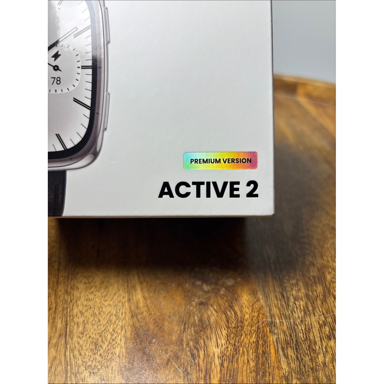 Amazfit Active 2 Square Smart Stainless Steel Watch Zepp OS Black Leather Band