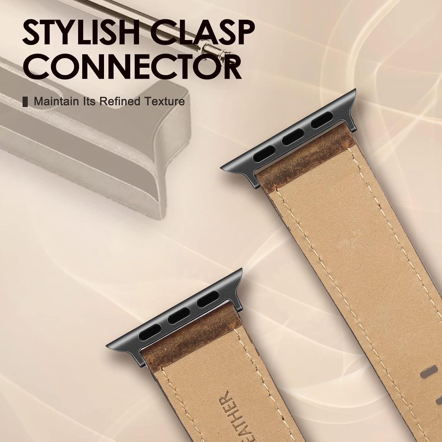 Vintage Genuine Leather Strap Compatible with Apple Watch 44mm Series 1/2/3