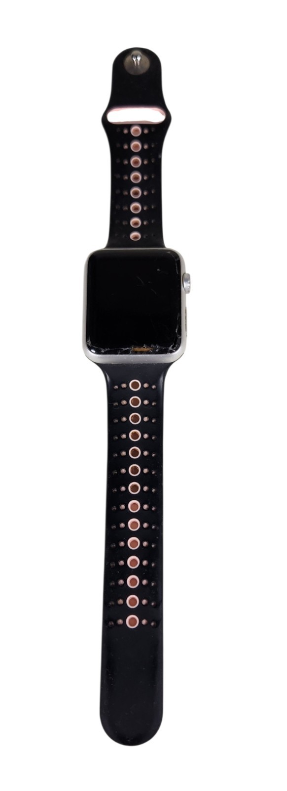 Apple Watch Series 3 42mm Aluminum Silver Smartwatch Pink Black Band