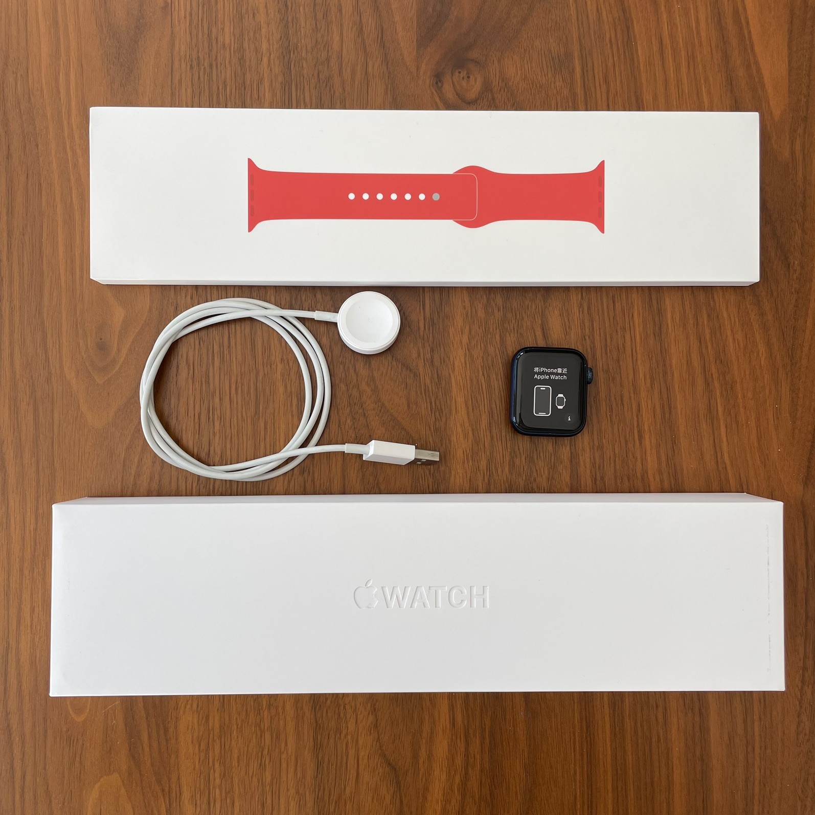 APPLE WATCH SERIES 6 40MM BLUE ALUMINUM CASE WITH GPS LTE BOX CAB,E NEW RED BAND