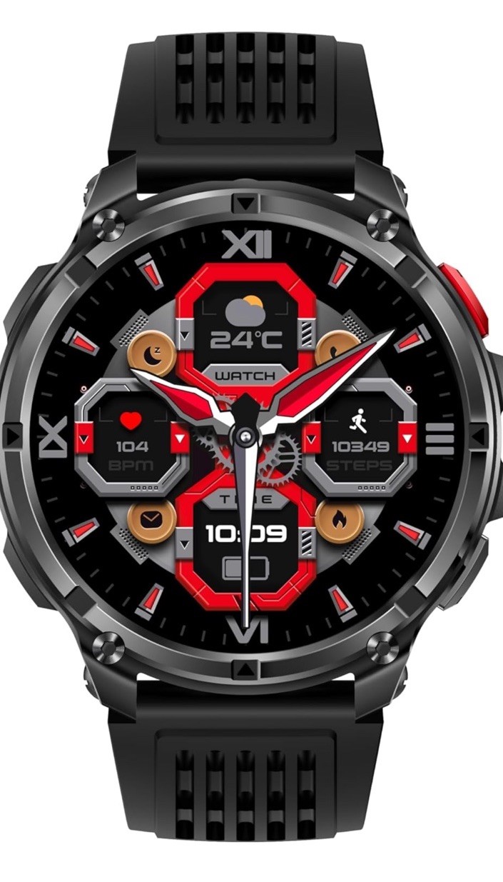 Military Smart Watch Mens Android Calling, Heart Sleep Monitor Fitness Tracker