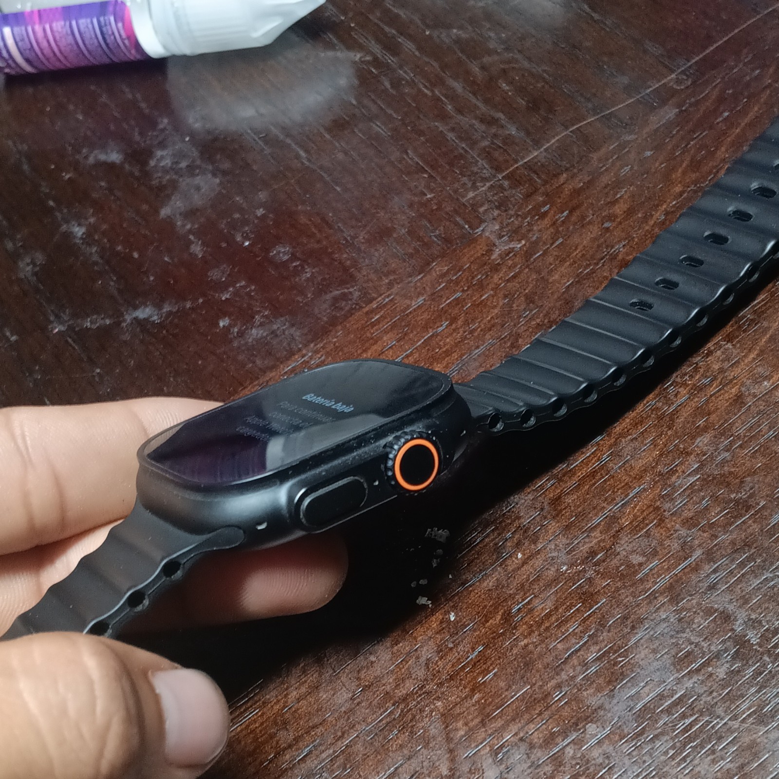 Apple Watch Ultra 2 49mm Black Titanium Case, Black Silicone Band, Touch Screen