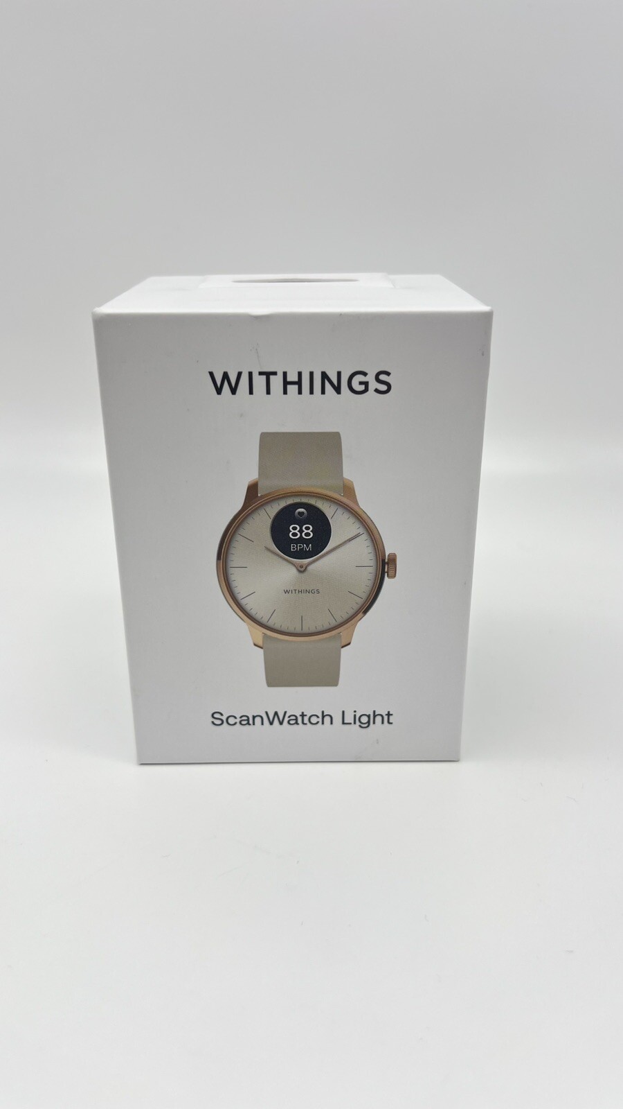 Withings ScanWatch Light – Sleep Monitor Smart Watch – Rose Gold Beige – 37mm