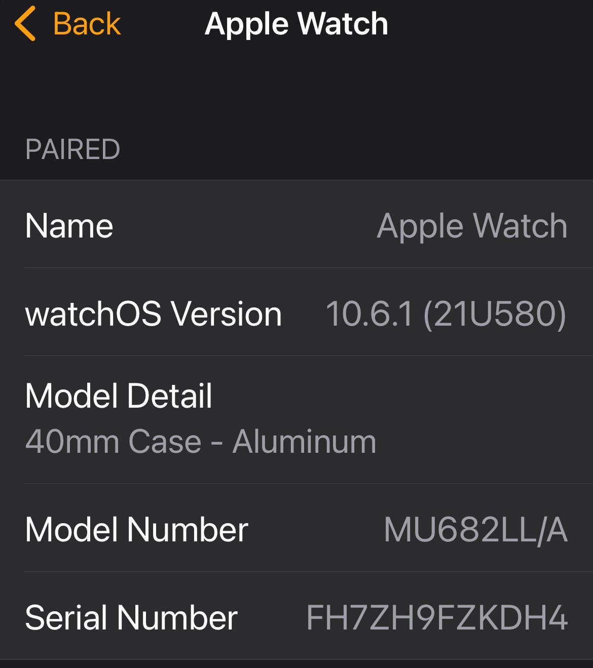 Apple Watch MU682LL/A Series 4 Gold Aluminum Case 40 mm NO BAND