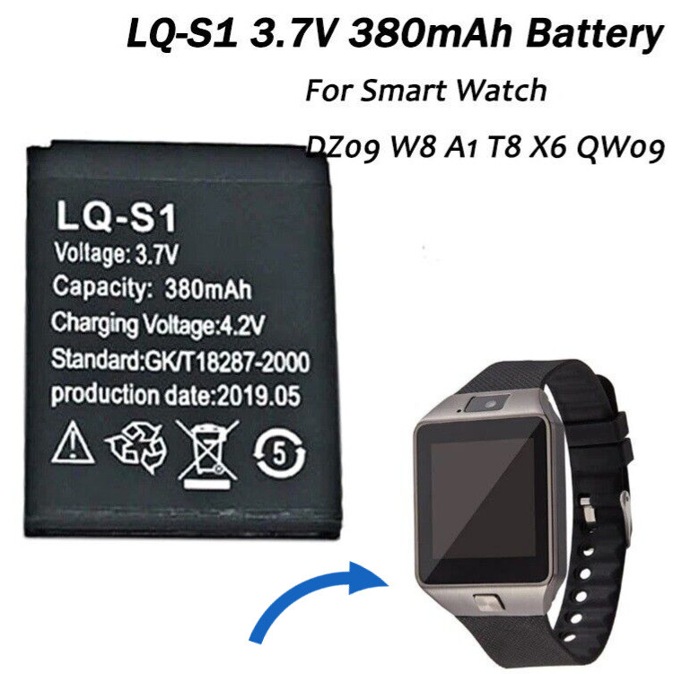 SmartWatch Battery DZ09 | LQ-S1 smart watch battery and similar | Spain