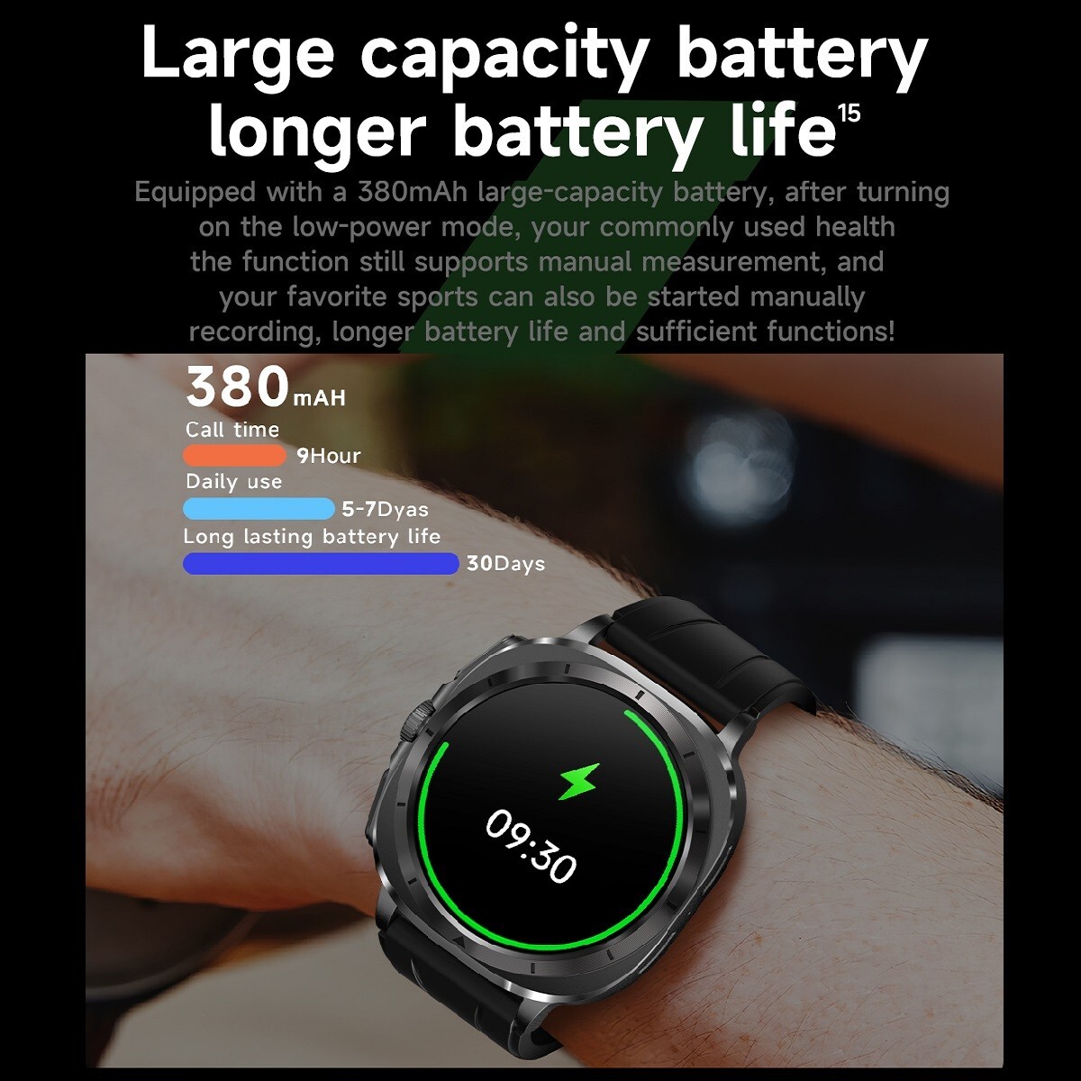 Sport Smart Watch ECG Health Monitoring Voice Assistant SOS Waterproof NFC ET492