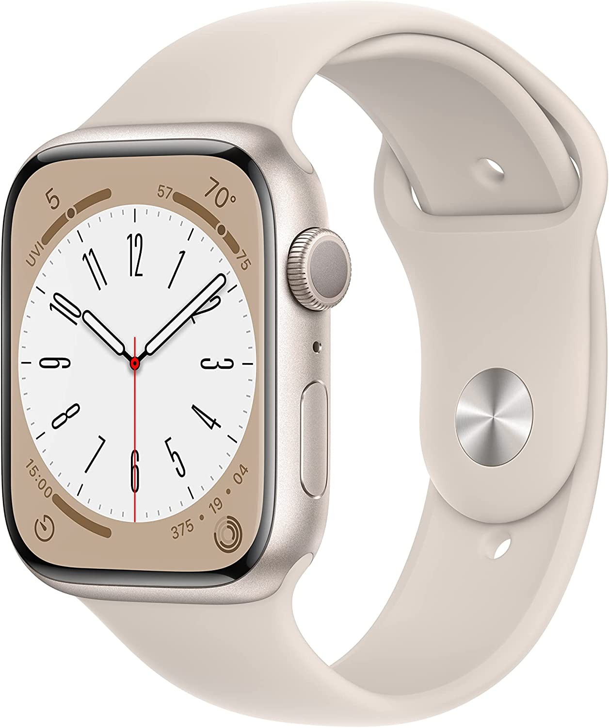 Apple Watch Series 8 41mm GPS Starlight Case Starlight Band MNU93LL/A Good