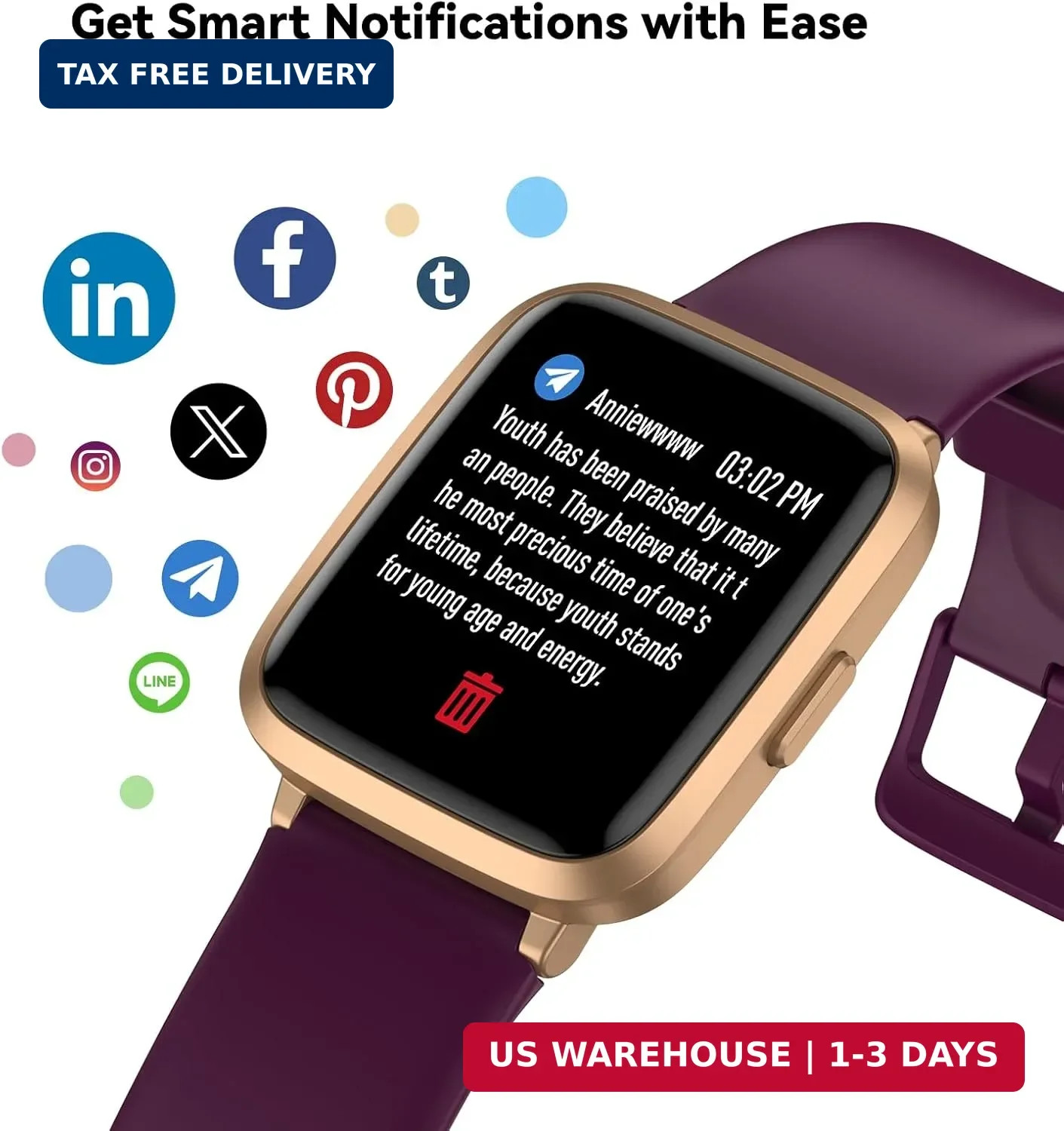 LIVIKEY Fitness Tracker Watch with Heart Rate Monitor, Activity Tracker with Ped