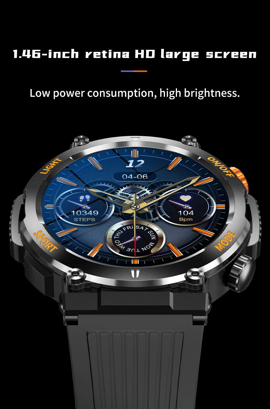 Men’s Smart Watch HD Touch Screen Sports Waterproof Smartwatch Bluetooth Call