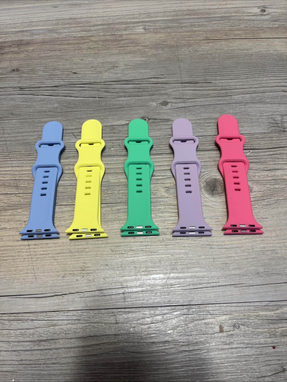 Apple Watch Bands 38/40/41mm (5 Watch Bands) Blue, Yellow, Green, Violet & Pink