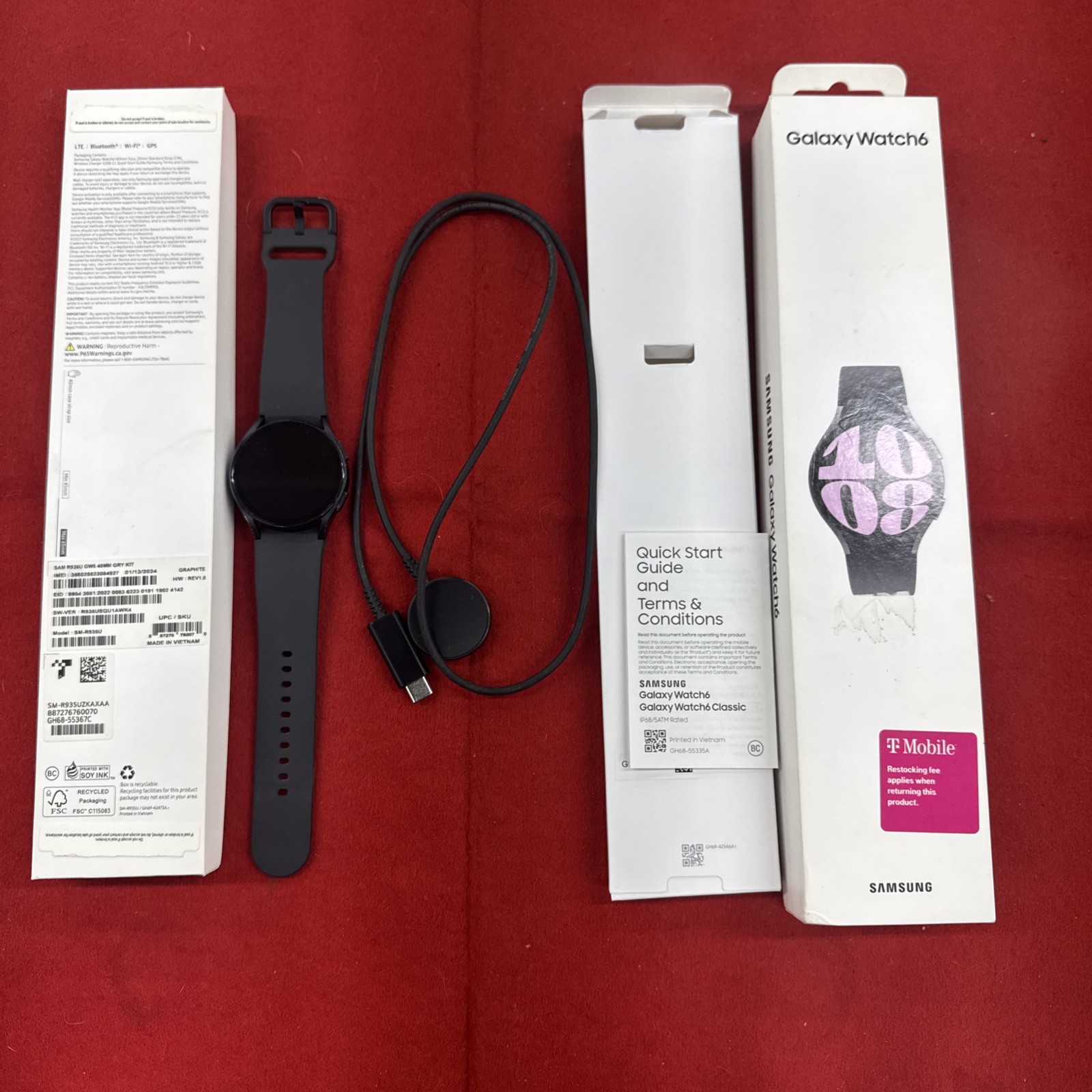 Samsung Galaxy Watch 6 40mm SM-R935U LTE/Cellular – Graphite Used