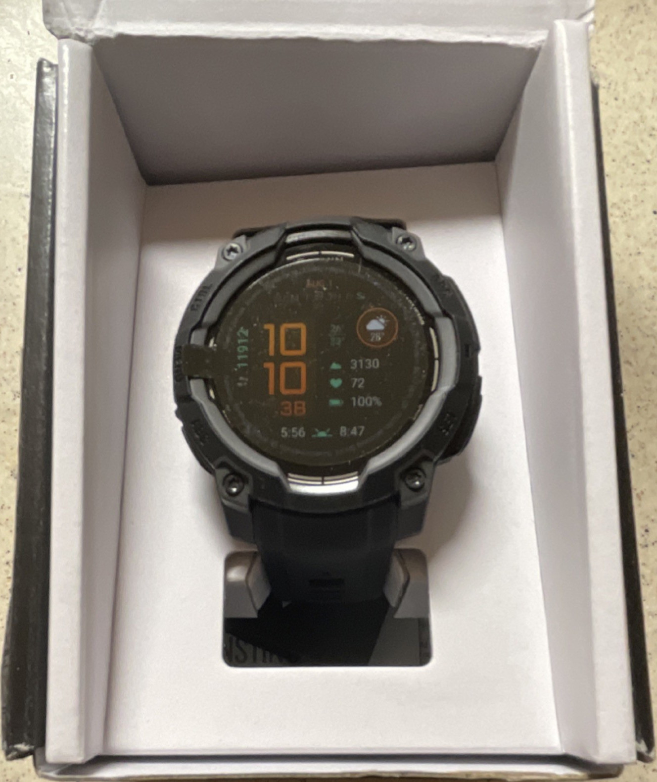 Garmin Instinct 3 Amoled 45mm Gray Stainless Case Black Silicone Band 32GB