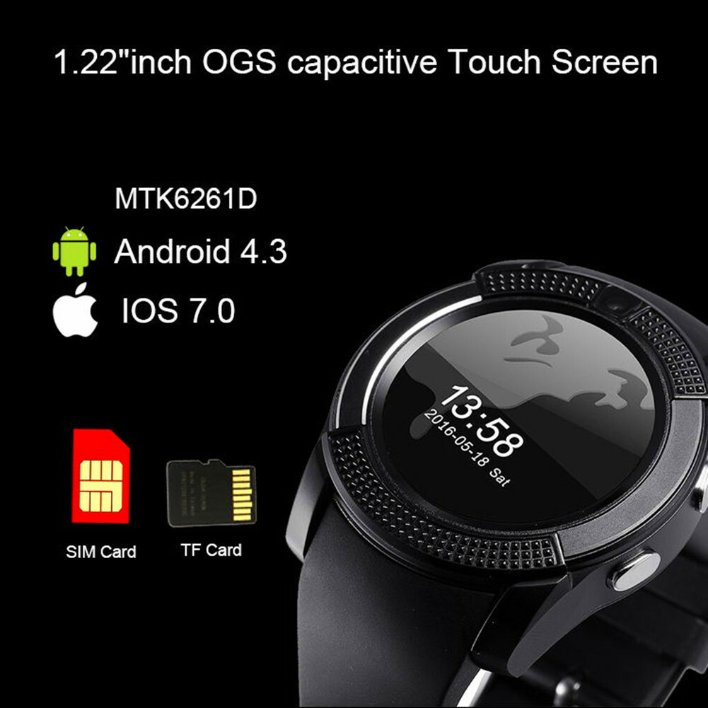Bluetooth Smart Watch Camera Unlocked Hands-free Call Sports Fitness Watches