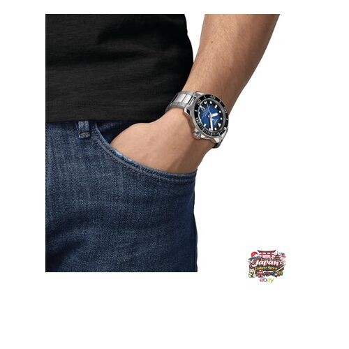 Tissot Men’s Seastar 2000 Professional Watch with Blue Dial and Bracelet Model