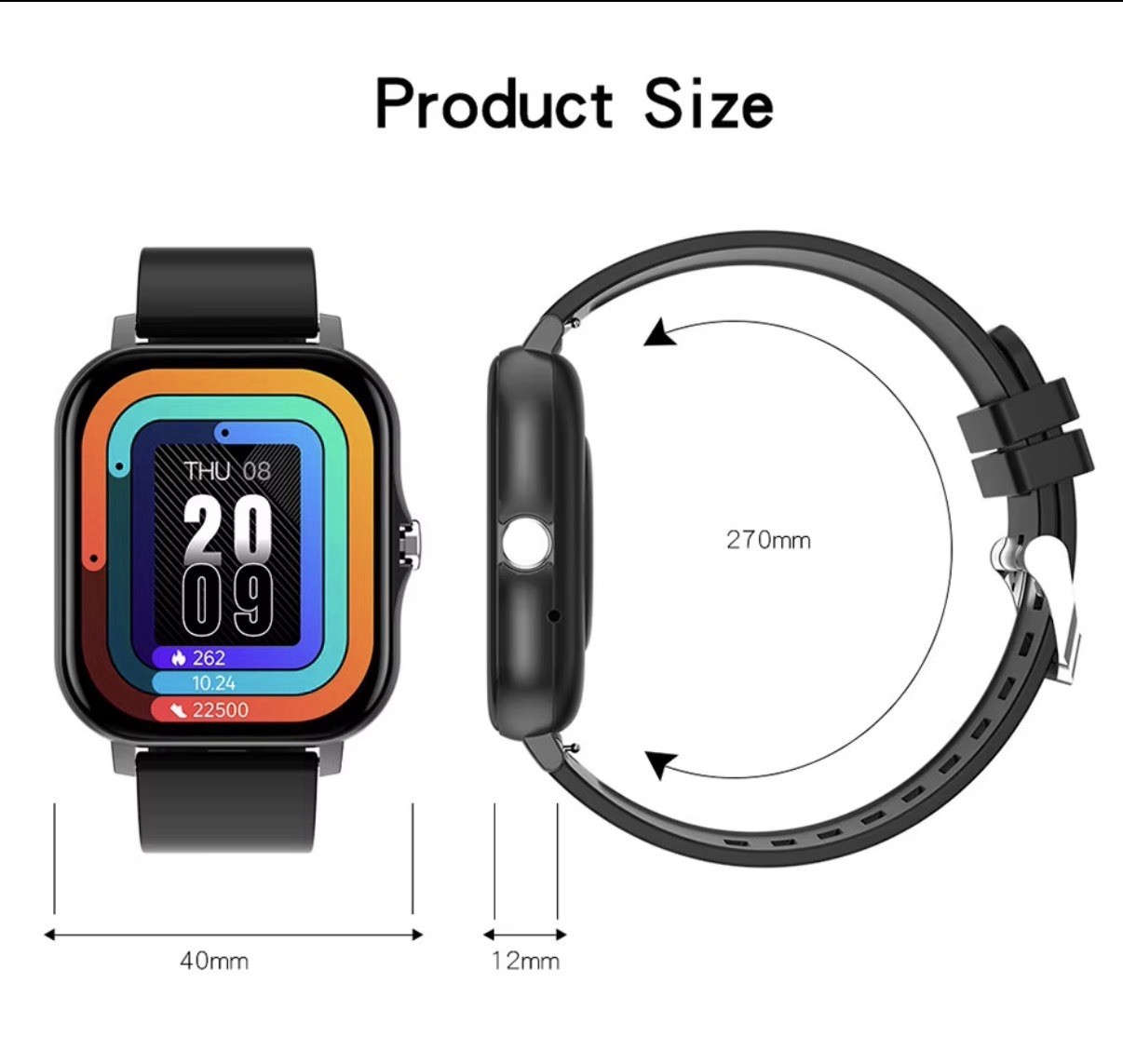 Smart Watch Bluetooth Call 1.69” HD Touch Screen Fitness Tracker Heart Rate