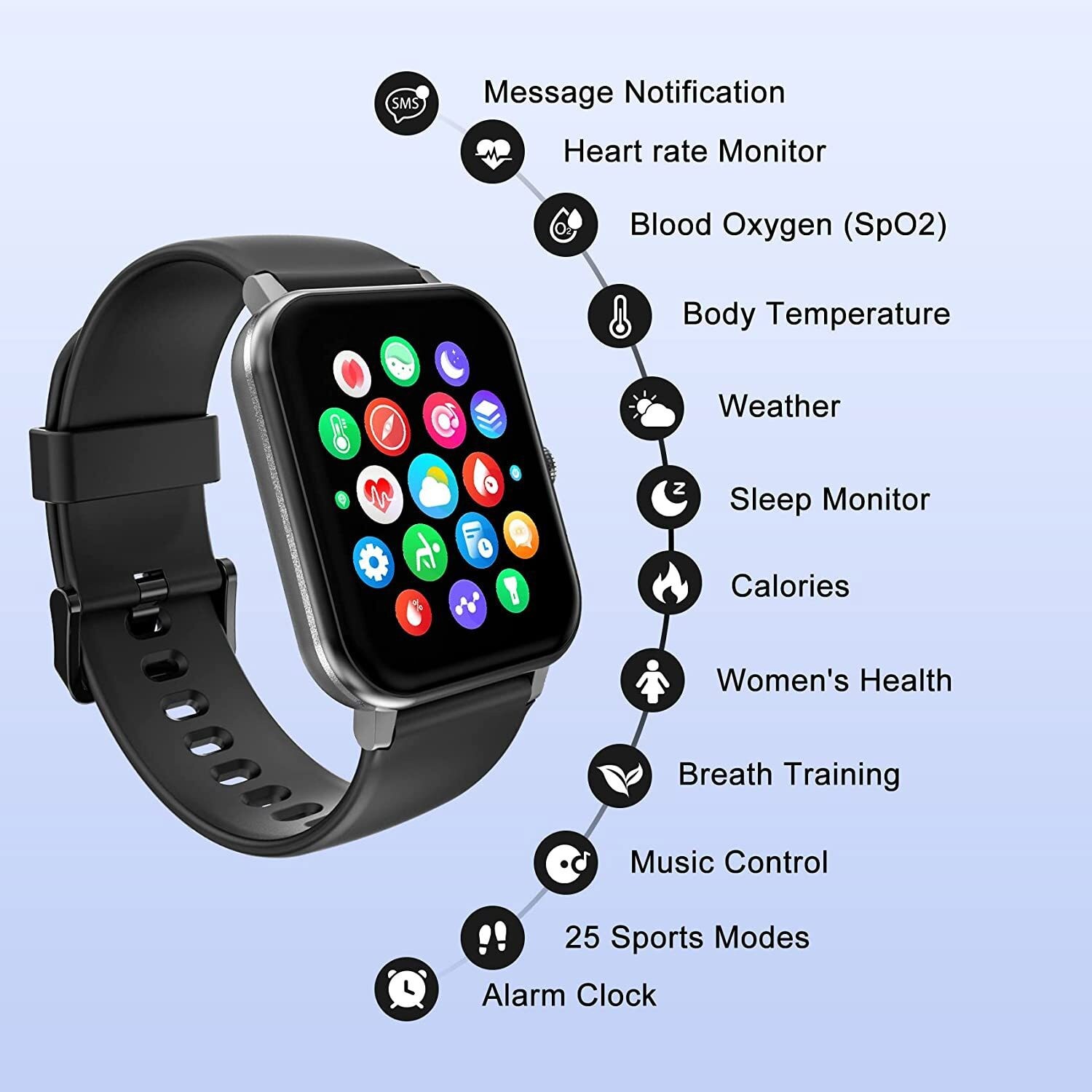 Smart Watch for Men Waterproof Smartwatch Bluetooth for iPhone Android Samsung