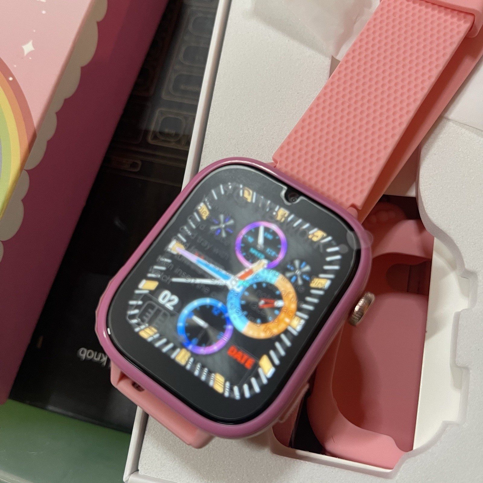 Kids Smart Watch for Girls Age 5-12, 4G Kids Watch 47 Games, HD Touch see descri
