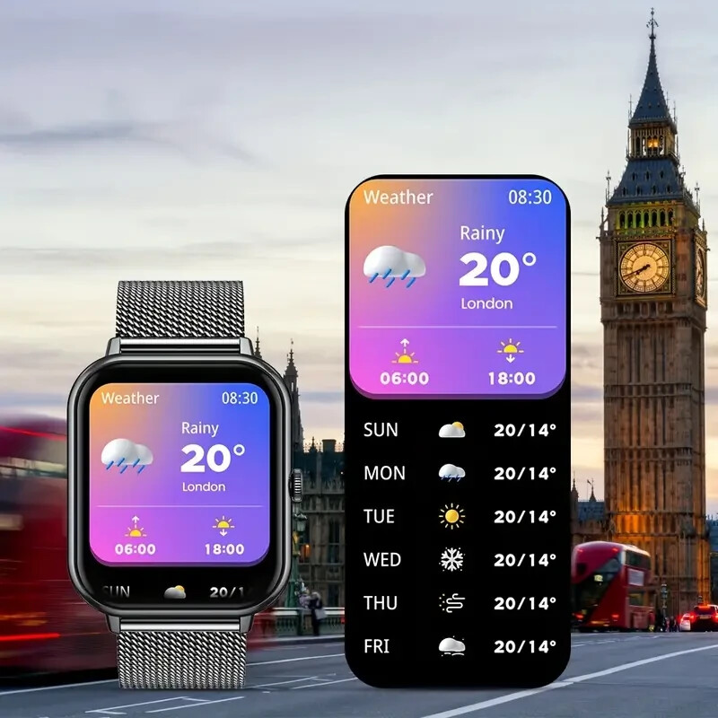 Smart Watch 1.83” Full Touch Screen: Ai Control, For Android & IOS Phones