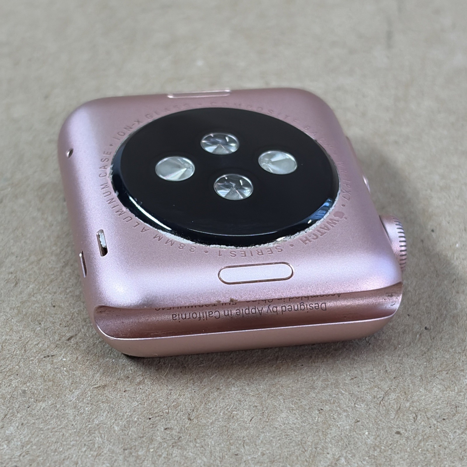 FOR PARTS Apple Watch Series 1 38mm Aluminum Rose Gold A1802 NO POWER