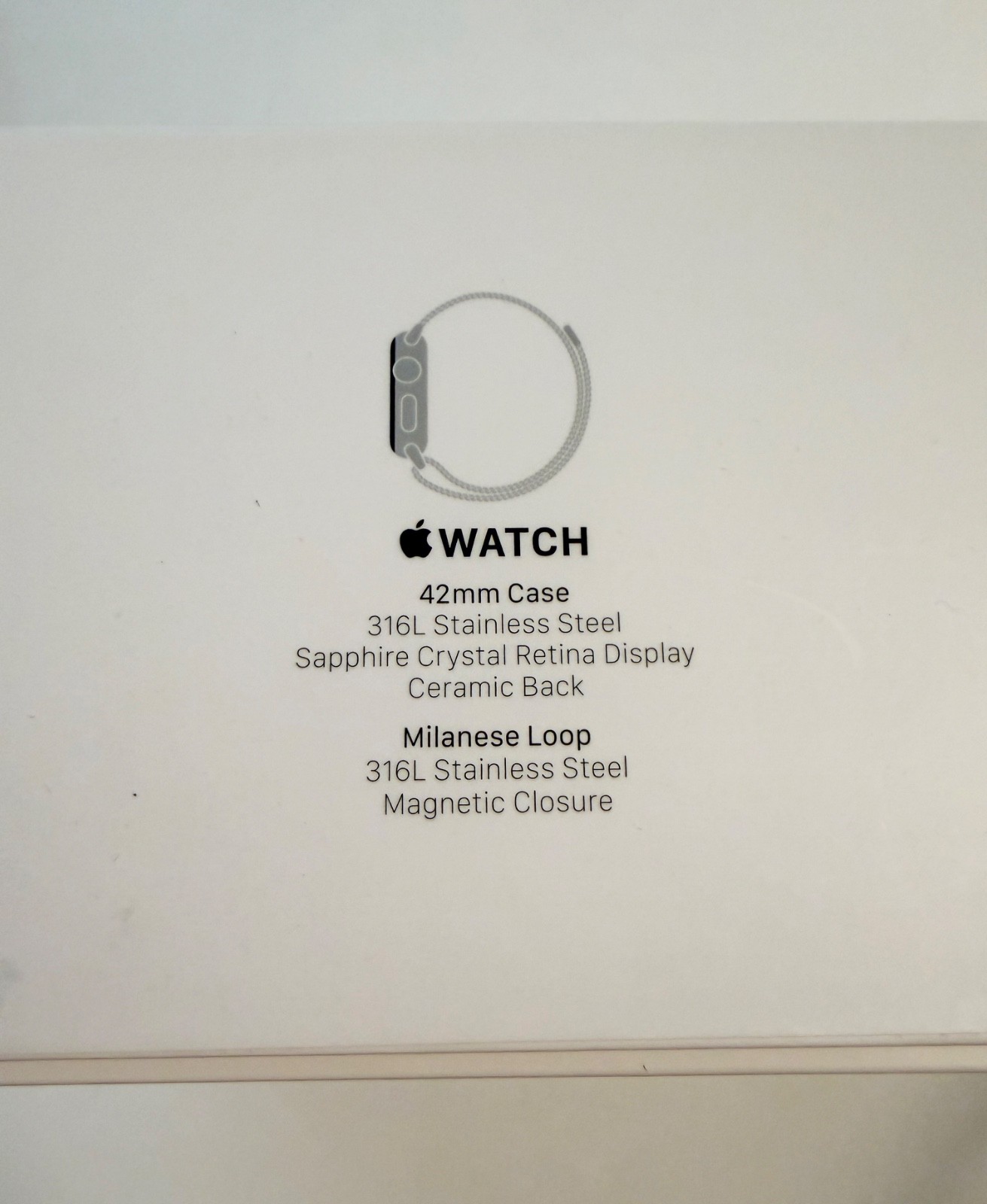 Apple Watch 42mm Steel Milanese Loop MJ3Y2LL/A – Stainless Steel Case, 1st GEN