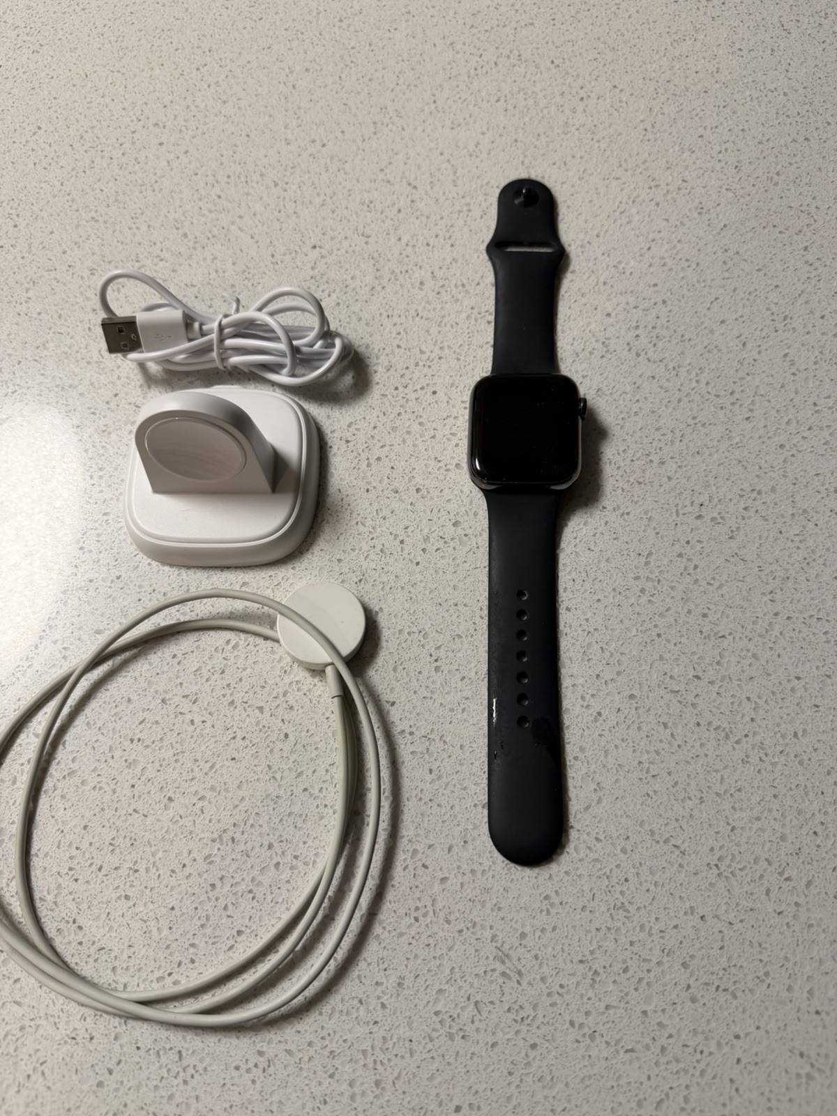 Apple Watch Series 6 44mm Stainless GPS + LTE Unlocked With Chargers Good Used