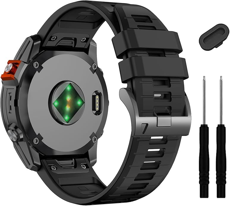 Soft Silicone Strap Compatible with Garmin Fenix 8 AMOLED 43mm and Approach S70