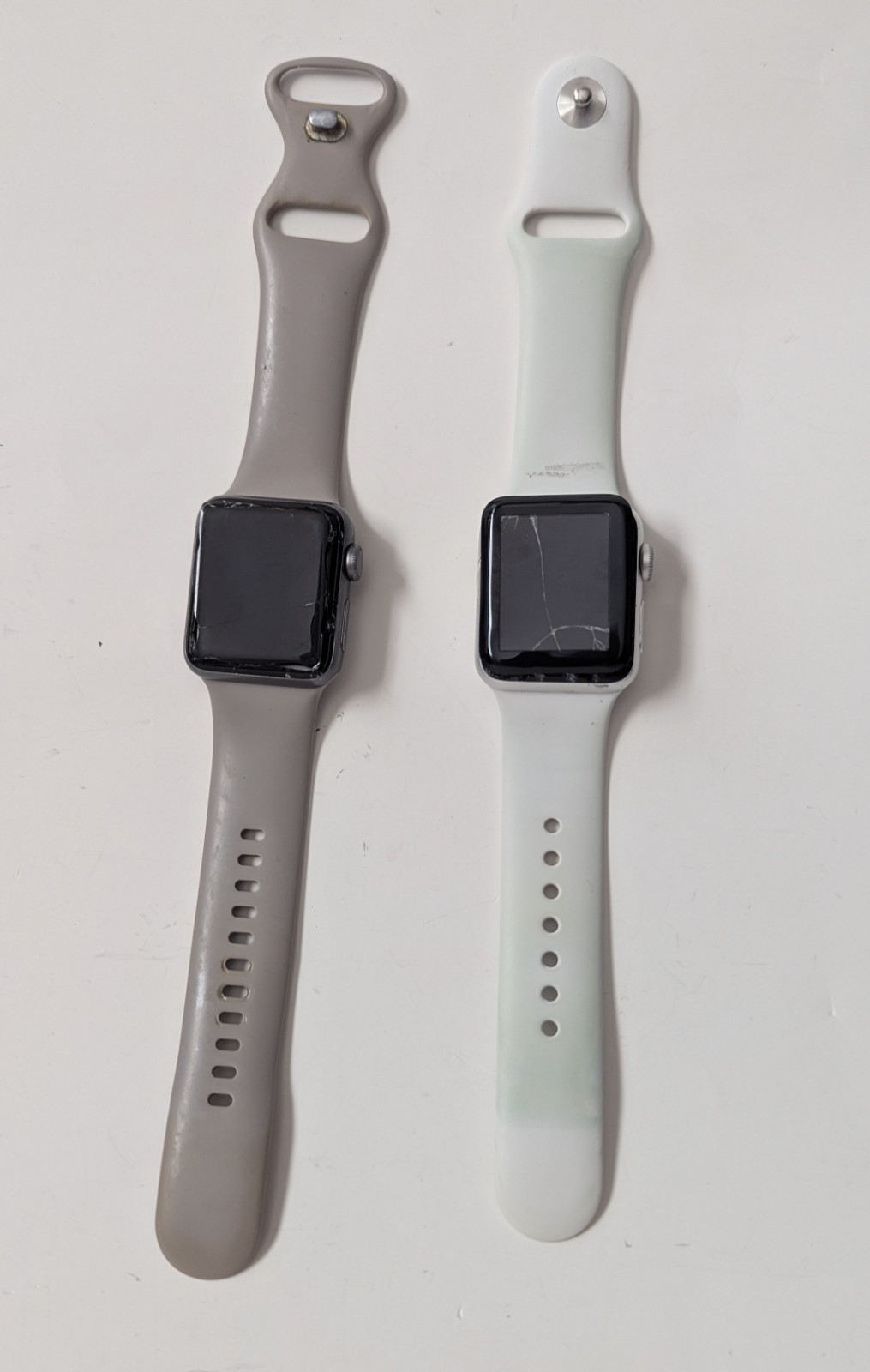 Lot Of 2 Apple Watch Series 3 38mm Aluminum Case – For Parts Or Repair WR-50M