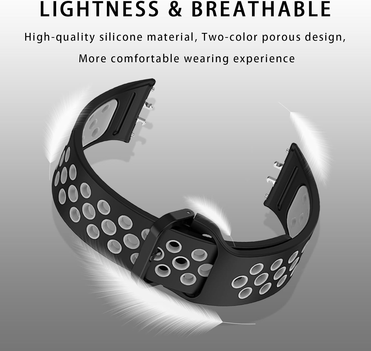Silicone Sport Strap Compatible with Samsung Galaxy Fit 3 2024 SM-R390