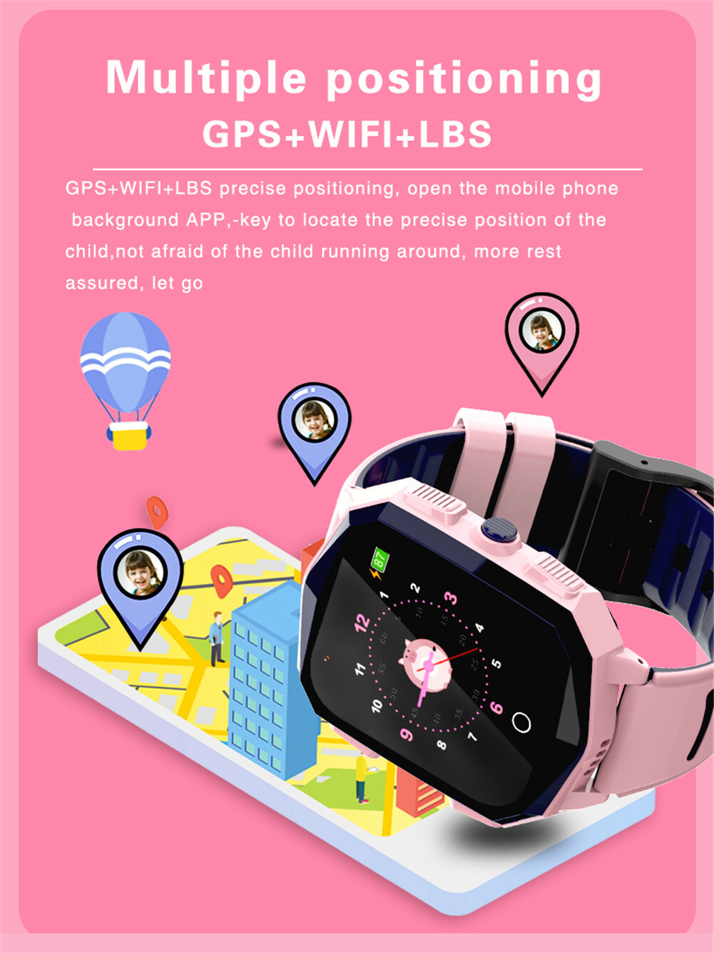 4G Smart Watch for Kids Video Call SOS IP67 Waterproof Child Smartwatch Camera