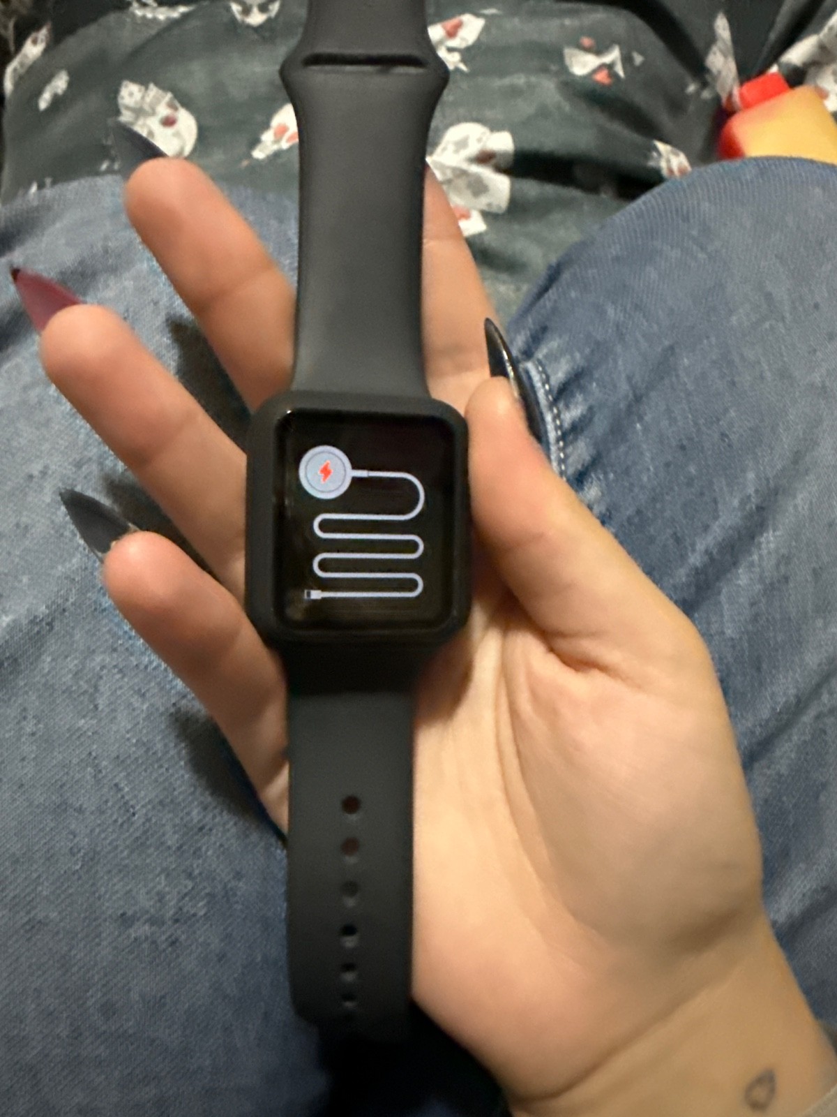 Apple Watch Series 3 38mm Space Black Stainless Steel Case with Black Sport Band