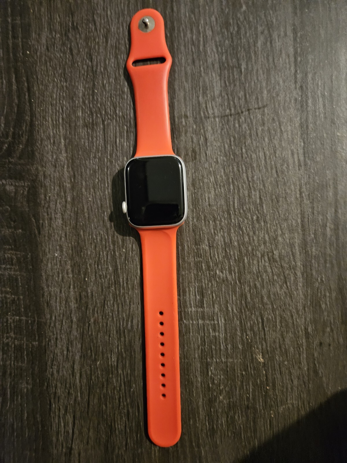 Apple Watch Series 6 44mm Space Gray Aluminum Case with Red Sport Band -…