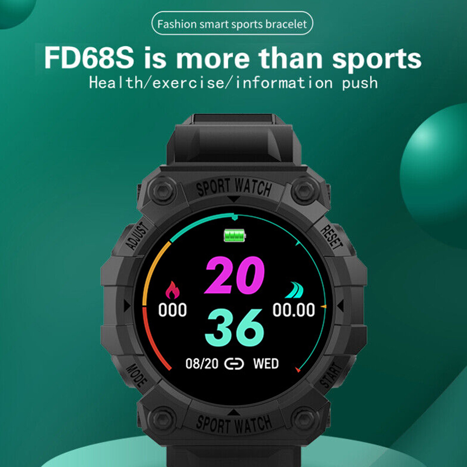 1.44″ Smart Watch For Men/Women Sports Fitness Tracker With Heart Rate Monitor