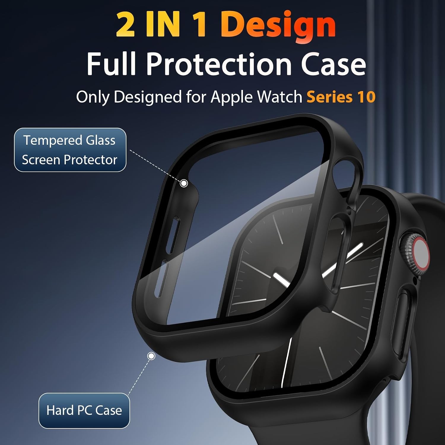 2 Pack Anti-Scratch Tempered Glass Screen Protector for 42mm Apple Watch Series