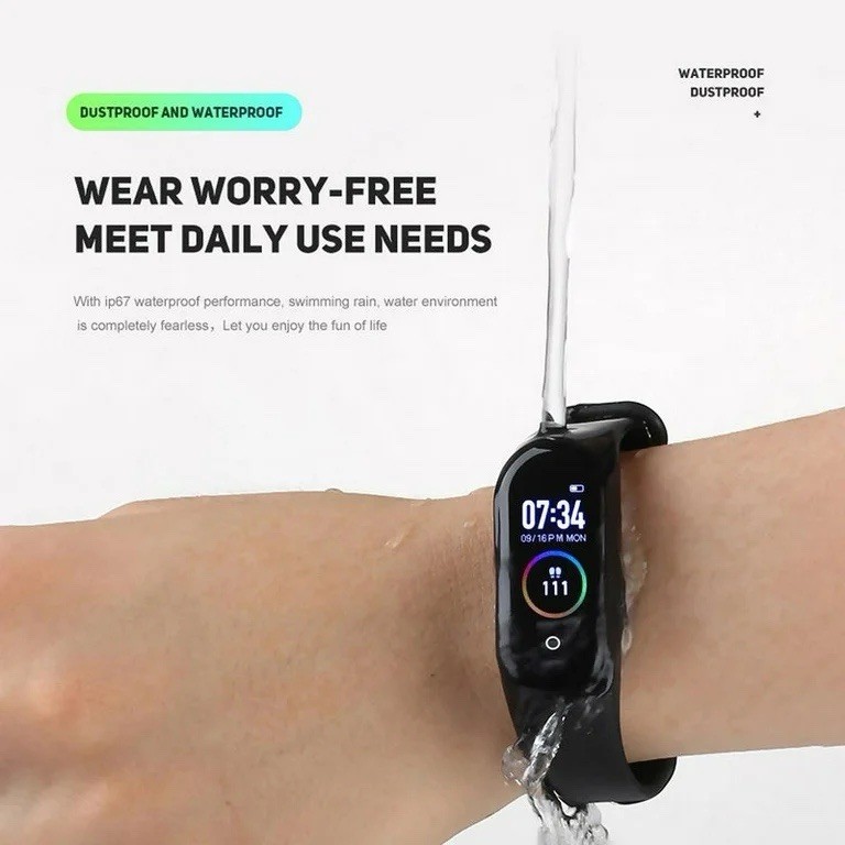 M4 Smart Watch Band Blood Pressure Bracelet Wristband Fitness Tracker Heart Rate