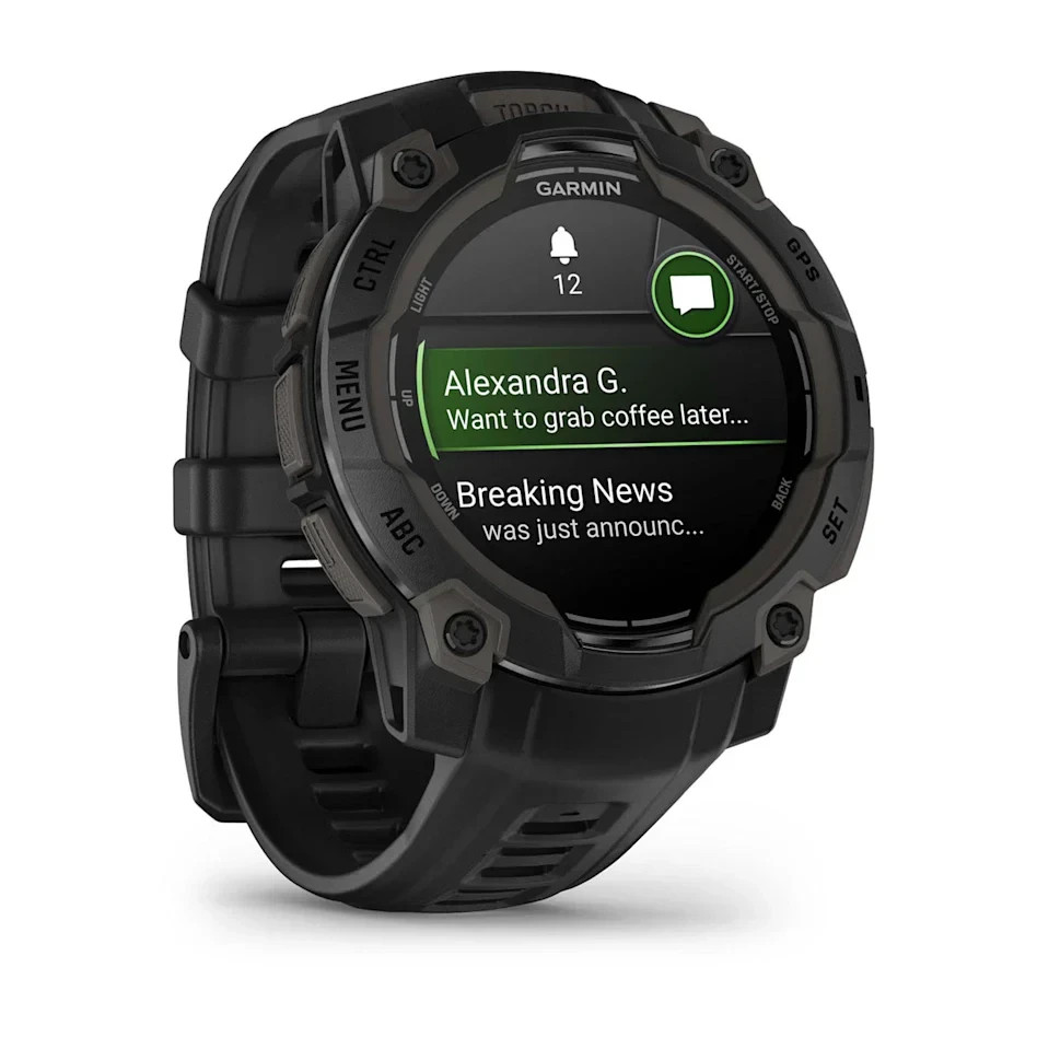 Garmin Instinct 3 45MM GPS Smartwatch with AMOLED Display, Black with Black Band