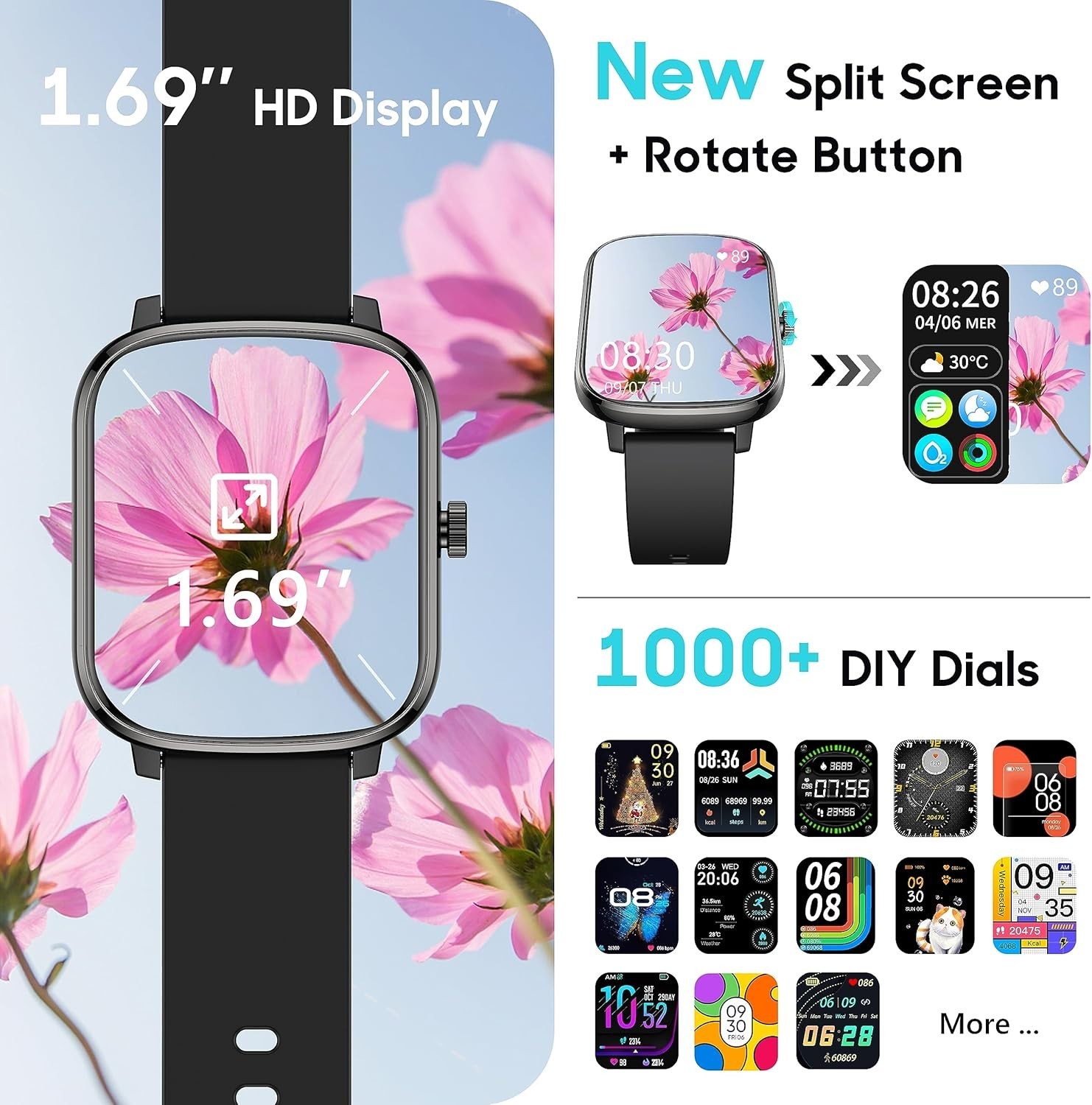 Women’s Smart Watch Bluetooth SmartWatch For Apple iPhone iOS and Android