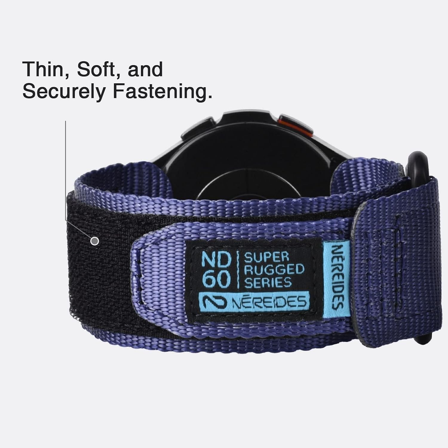 Adjustable 20mm Nylon Sports Strap for Samsung Galaxy Watch 7 40mm, Purple