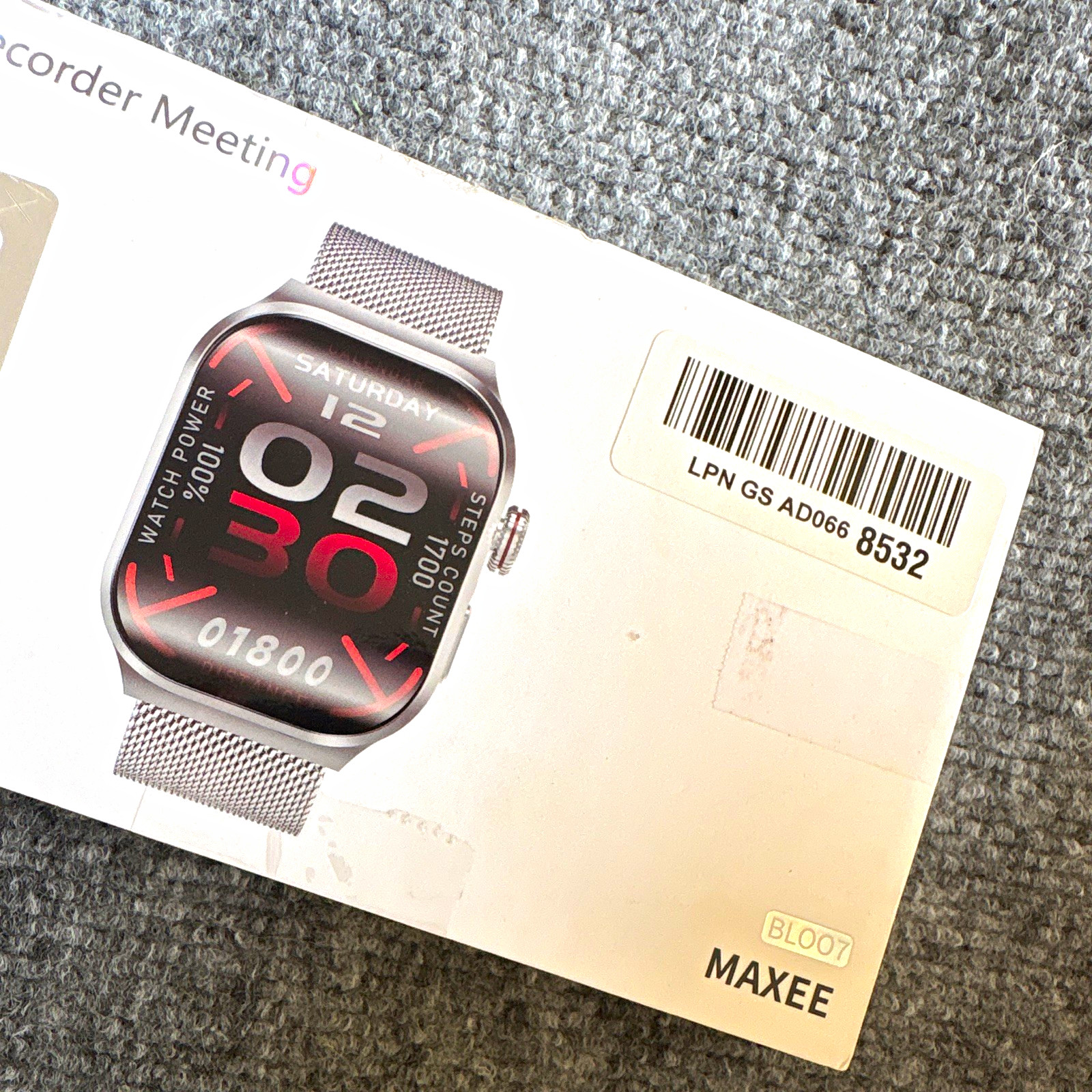 MAXEE Smart Watch – Unused Great Condition – stainless steel ￼