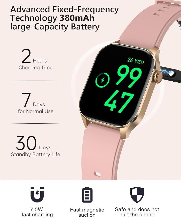 Smart Watch 2.04-inch AMOLED Display, infrared true Blood Oxygen Monitor