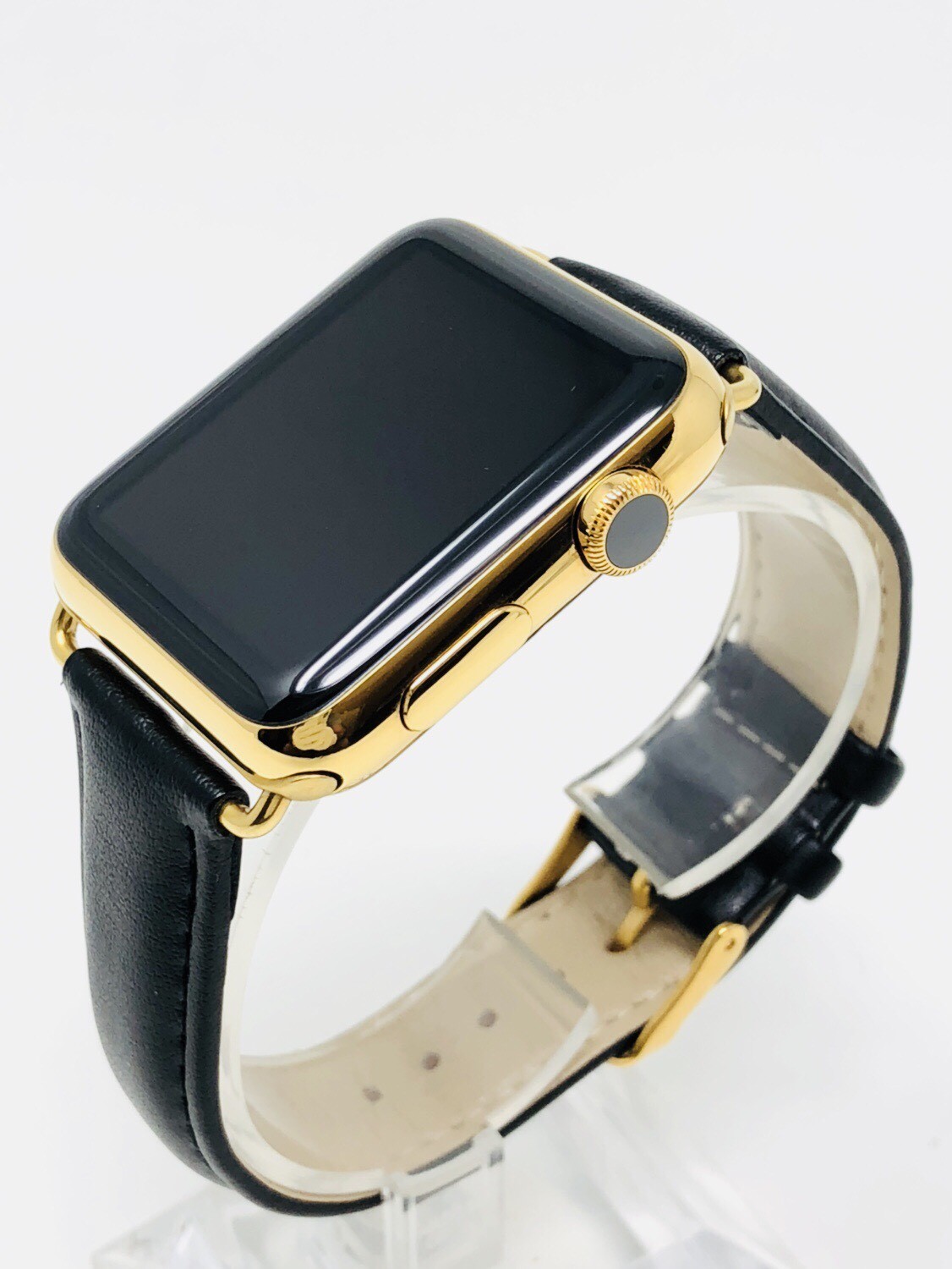 24K Gold 42MM Apple Watch SERIES 2 with Black Leather Band