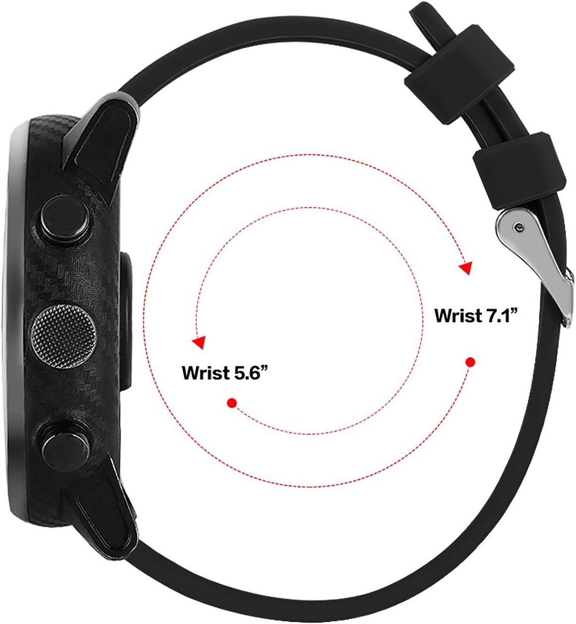 Comfortable Silicone Watch Band with Quick Release Pins for Easy Installation