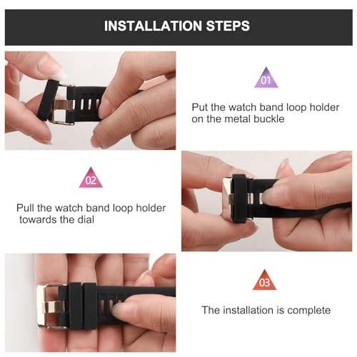 8 Pack Silicone Fastener Rings for Garmin Fenix 8/7/6/5 Watch Bands, Replacement