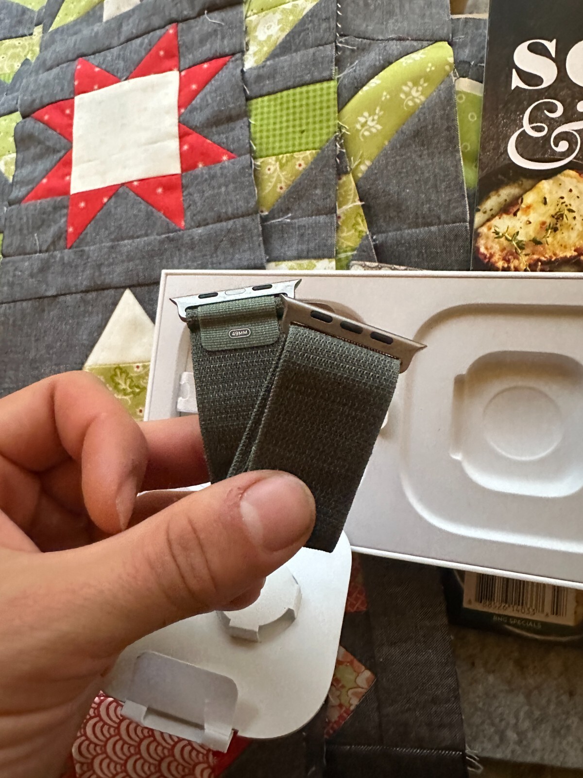 Apple Watch Ultra 49mm Titanium Case with Green Alpine Loop, Medium (GPS +…