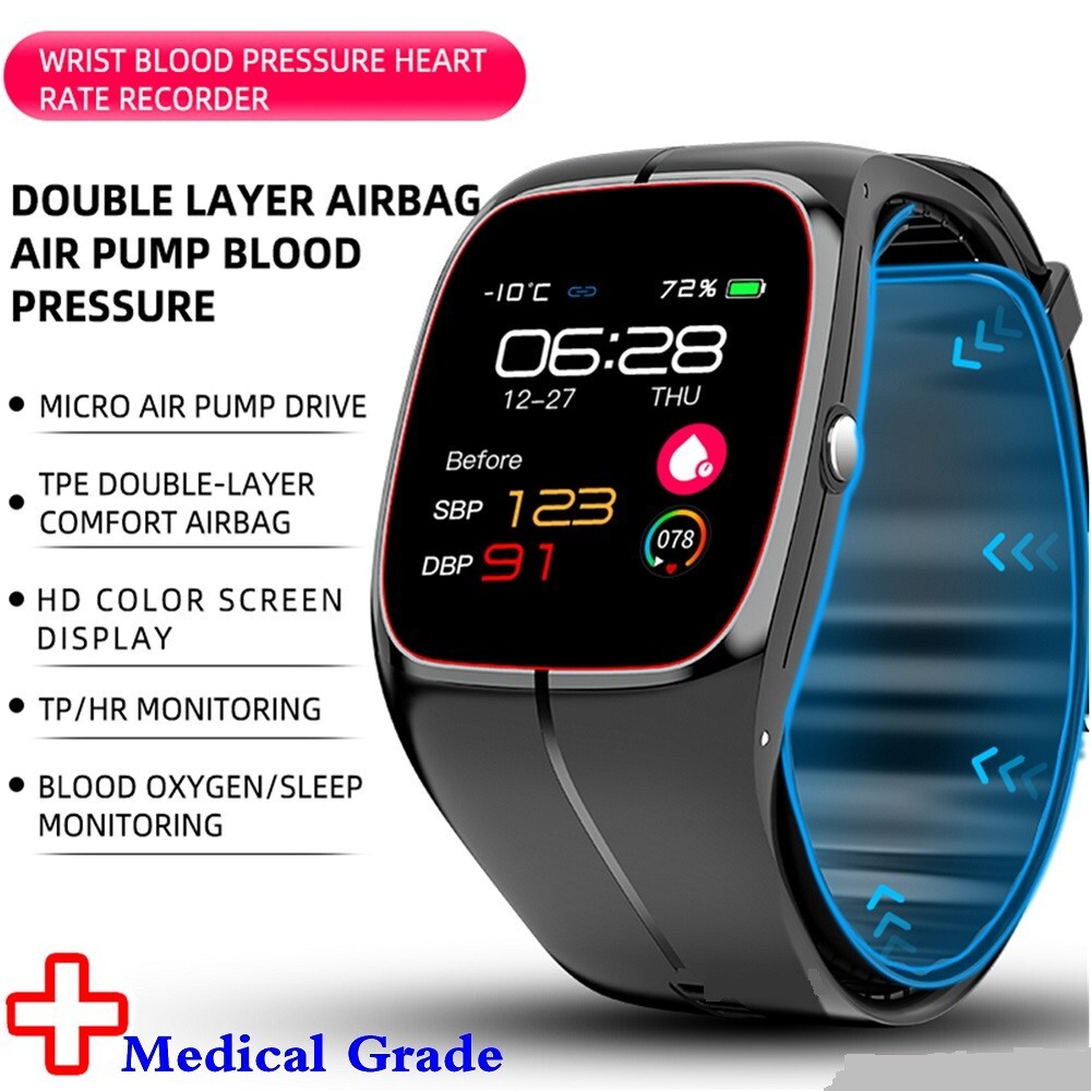 P20 Medical Smart Watch Air Pump Blood Pressure Monitor Heart Rate Detector 2025