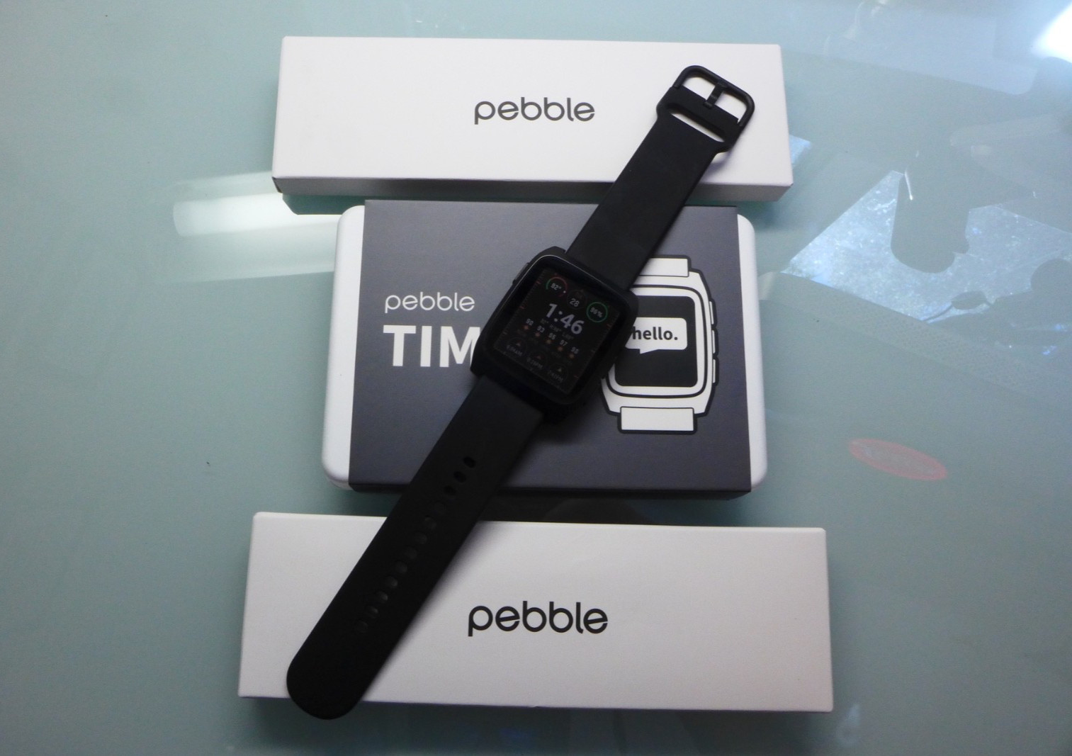 Pebble Time 2 Smart Watch – Black/Grey – New in Box – w/ 2 Pebble Bands