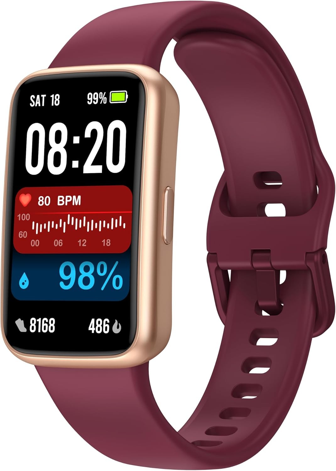 Fitness Tracker Smart Watch, 1.47″ Color Screen, 100+ Sports, Purple | Heart Rat
