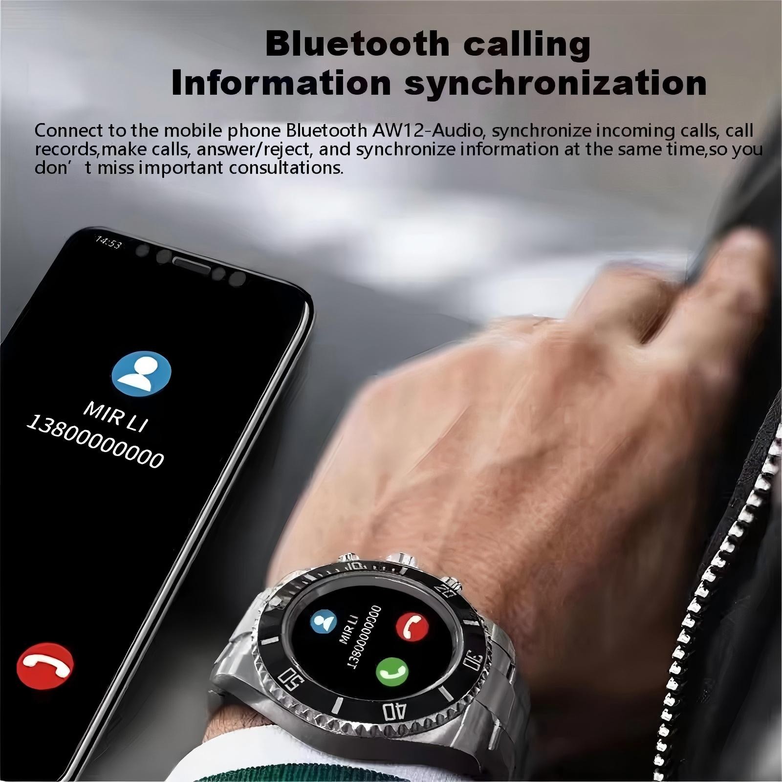 AW12 New Style Luxury Smart Watch Dials Answer Call for Men Waterproof Sport Dig