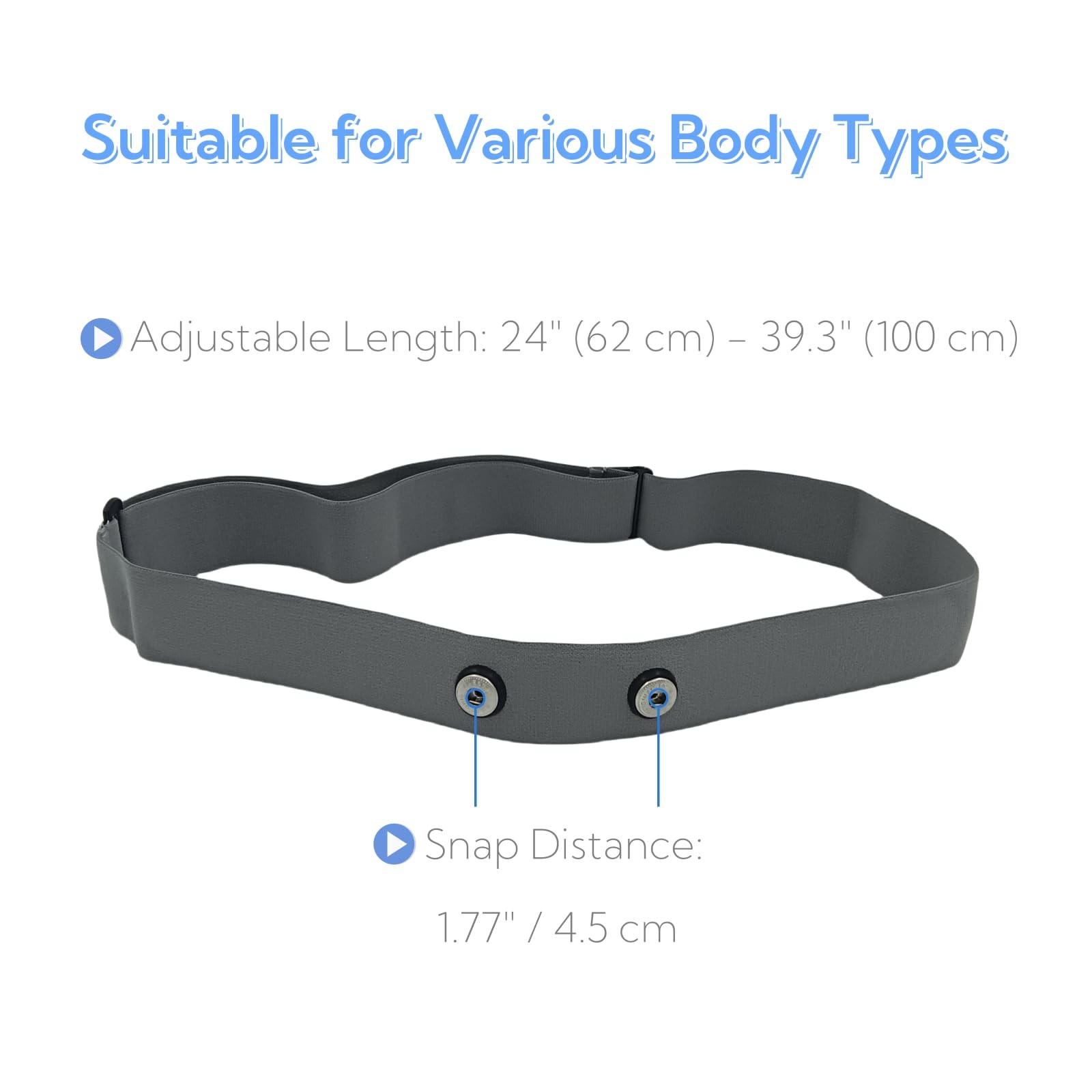 Heart Rate Monitor Chest Strap Replacement fit for Polar H10 H9 H7, Garmin, W